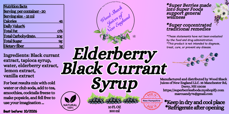Elderberry Black Currant Syrup
